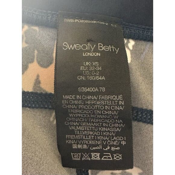 Sweaty Betty Power Pocket 7/8 Workout Legging In Floral Print Size 0-2 - Picture 4 of 4